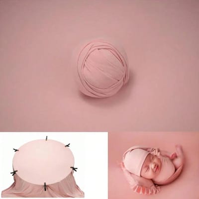 150X170cm Pasgeboren Fotografie Props Achtergrond Wikkel Set Zachte Stoffen Opname Studio Accessoires Baby Positionerings Frame Dekens Wikkels (Pink,Wrap 40x170cm) roze