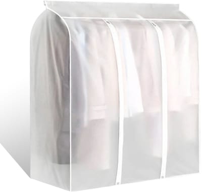 longziming -3D Kledinghoes Transparant – PEVA Ademend & Waterafstotend – Met Rits & Klittenband – 50 x 100 x 90 cm – Herbruikbaar