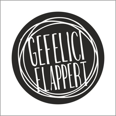 Sticker - "Gefeliciflappert" - Etiketten - 47mm Rond - Wit/Zwart - 500 Stuks