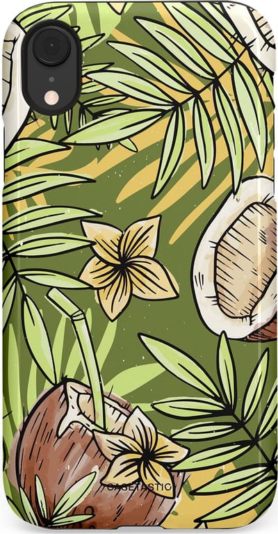 Casetastic Hoesje Geschikt voor Apple iPhone Xr - Stijlvolle Beschermende Duo-layer Case - Kokos Chill