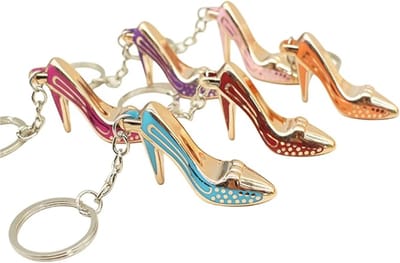 Stiletto Sleutelhanger – Set van 12 Stuks – Pumps - Hoge Hak - Tasbedels – Fashion en Beauty Gift – Originele Bedankjes & Uitdeelcadeautjes Meisjes