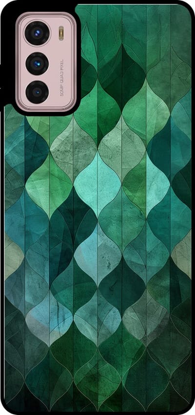 Smartphonica Telefoonhoesje Geschikt voor Motorola Moto G42 met groene bladeren opdruk - TPU backcover case green leaf design - Groen geschikt voor Motorola Moto G42