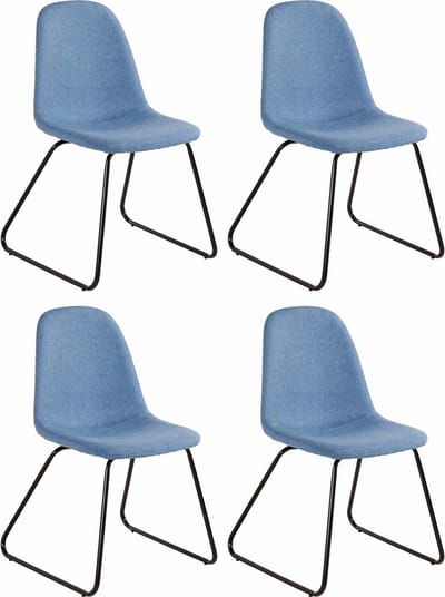 Colby-Eetset - 4 Pack - Jeansblauw Stof