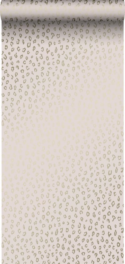 ESTAhome behang panterprint zacht roze en goud - 53 cm x 10.05 m - 139273
