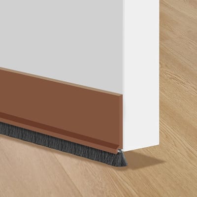 Deurborstels voor Effectieve Dichtingen, Zelfklevende Borstelstrip, Aanpasbaar en Bruin, 100 cm x 5 cm, Ideaal voor Energiebesparing en Geluidsisolatie