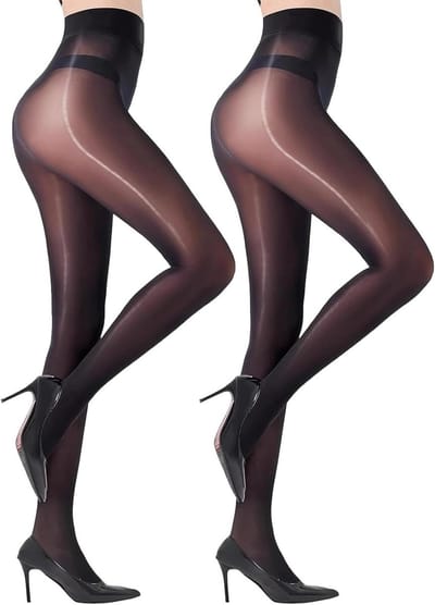 Sexy Olie Glanzende Panty voor Dames - Transparante Hoge Taille Nylon Tights - Super Shiny 30D Leggings voor een Verleidelijke Look