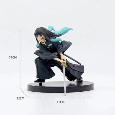 12-20cm Figurine Anime Demon Slayer Nezuko Tanjirou Zenitsu Inosuke Kyoujurou Giyuu Kawaii Qposket Figurine Modèle PVC Jouets Cadeau
