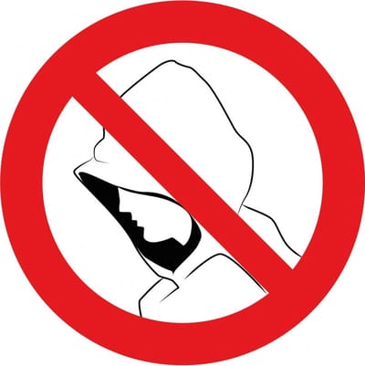 Verboden capuchon te dragen sticker 150 mm
