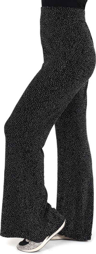 Flared Broek Zwart - Dames - Disco Broek - Maat S