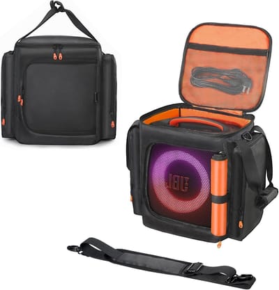 Luidspreker Reistas - Draagtas Speaker - Muziek Luisteren - Met Accessoirevakken - Groot - Zwart