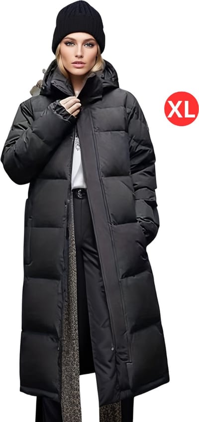 Livano Winterjas - Parka Dames Winterjas - Winter - Volwassen - Zwart - Maat XL