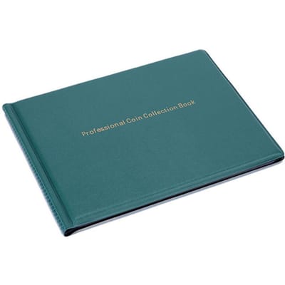 Album de collection de pièces de monnaie pour collectionneurs, 240 pochettes, en PVC transparent vert