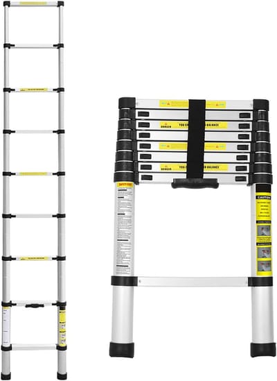 Telescopische Ladder - Opvouwbare Ladder - Klus Werk - Veerbelast Vergrendelingsmechanisme - 26 Meter