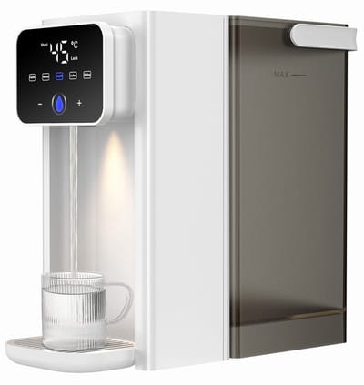 IBETTERTEC - Waterkoker Heetwaterdispenser - Directe Heetwaterdispenser - 3L - Temperatuurniveaus (25-100°C) - Afneembare watertank - Bediening via aanraking - Geheugenfunctie