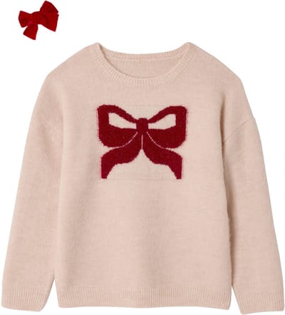 Vertbaudet Cadeauverpakking - trui - scrunchies - meisjes - jacquard - rendier - kerst