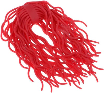 Vlieg Bind Materiaal - Worm Body - Vliegvissen DIY - Ultra Zacht Plastic - 60 Stuks Poten - Rood