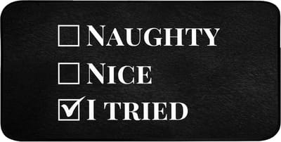WC mat 120x60 cm - Antislip - Kerst - Zwart - Wit - Quote - Grappig - Toiletmat - Vloermat - Douchemat - Toilet tapijt - Toiletmatten