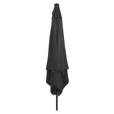vidaXL - Tuinparasol - 295 - x - 295 - x - 245 - cm - Polyester - en - Staal - Antraciet