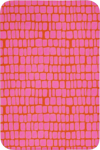 WC mat 60x90 cm - Antislip - Organisch - Raster - Roze - Toiletmat - Vloermat - Douchemat - Toilet tapijt - Toiletmatten