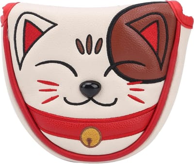 Golf Putter Cover - Mallet Headcover Guard - Club Beschermen - Magnetische Sluiting - 162 x 138 cm - Zwart