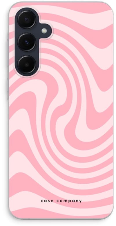 Case Company® - Hoesje geschikt voor Samsung Galaxy A55 hoesje - Swirl Roos - Soft Cover Telefoonhoesje - Bescherming aan alle Kanten en Schermrand
