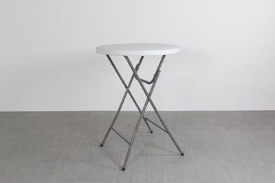 Statafel - Kunststof - Metaal -  ø80x110 cm - staan tafel - partytafel - cocktailtafel - hoge staan tafel - breed blad - horeca evenementen