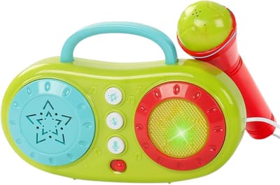 Kinder Karaoke Machine - Muziek Speaker - Muziek Plezier - Interactieve Functies - 17 cm Lang - Niet Gespecificeerd