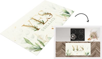 Keukenloper - Loper keuken - Geslaagd - Goud - Quote - 120x60 cm - Keukenloper vinyl
