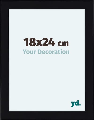 Your Decoration - Fotolijst 18x24 cm - MDF - Zwart Hoogglans - Como