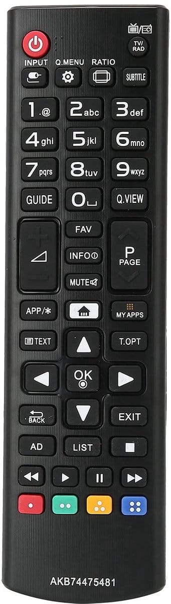 Allecto - Afstandsbediening - Geschikt voor TV - Geen programmeren nodig - Zwart - Gebruiksvriendelijk - Batterij niet inbegrepen - Voor verschille...