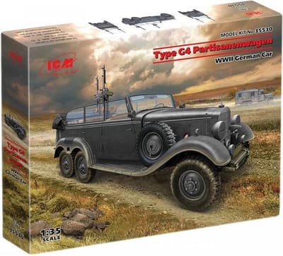 ICM Modelbouwpakket Militaire voertuigen - 35530 Type G4 Partisanenwagen German WWII vehicle with machine gun Plastic - 1:35 - Modelbouw