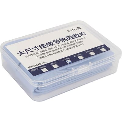 50 STUKS Hittebestendige Thermische Pad Geïsoleerde Schokbestendige Laptop Koellichaam Siliconen Thermische Pad voor CPU white