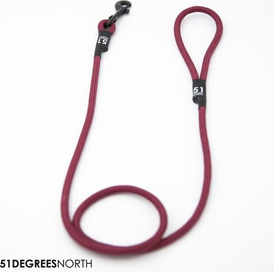 51 Degrees North - Wanderful - Leash - Nylon - Rope - Burgundy - 120cmx8mm