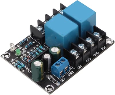 Store_9 - Luidsprekerbeschermingsprintplaat - 2-kanaals opstartvertraging - Hoge kracht - Groen - UPC1237-chip - Bescherming voor luidsprekers - Ge...