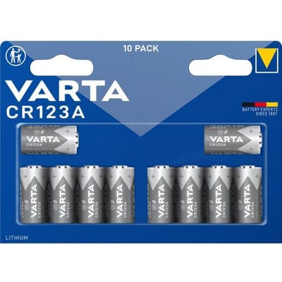 Varta LITHIUM Cylindr. CR123A Bli10 CR123A Fotobatterij Lithium 1430 mAh 3 V 10 stuk(s)