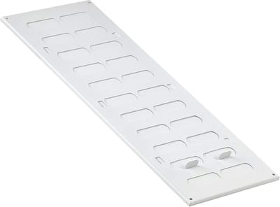 Ventilatierooster Metaal - Afsluitbaar Rooster - Luchtstroom Regelen - Beweegbare Lamellen - 400 x 150 mm - Wit