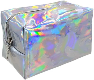 Dailygoods- Beauty-tasje - holografisch - make-up tasje met spiegel