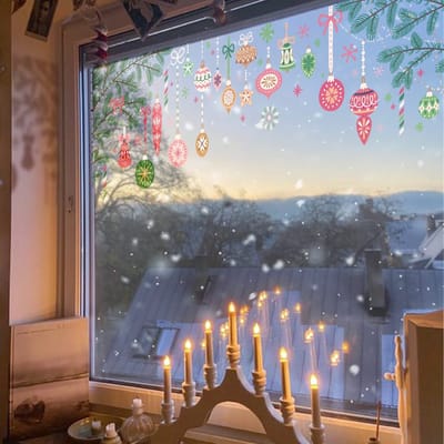 Dailygoods- Raamstickers Dubbelzijdig - Privacybescherming - Anti-UV - Statische Film - Kerstdecoratie - Duurzaam Materiaal - Raamdecoratie