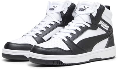PUMA Rebound v6 Unisex Sneakers - PUMA White-PUMA Black-Shadow Gray-PUMA White