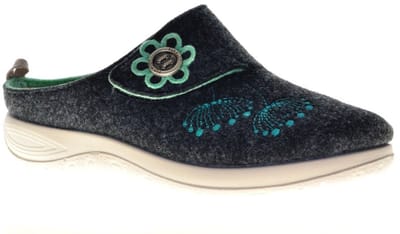 Fly Flot Steunzolen Slipper Zwart maat 35