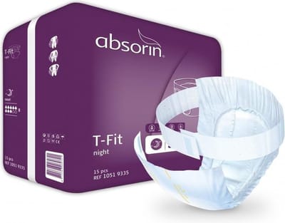 Absorin comfort t-fit night s paars - 15 stuks - Maat S