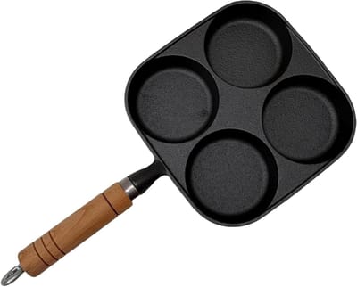 Hamburger Pan - Koekenpan - Ontbijt Maken - Vierkante Vorm - 33 x 17 cm - Grijs