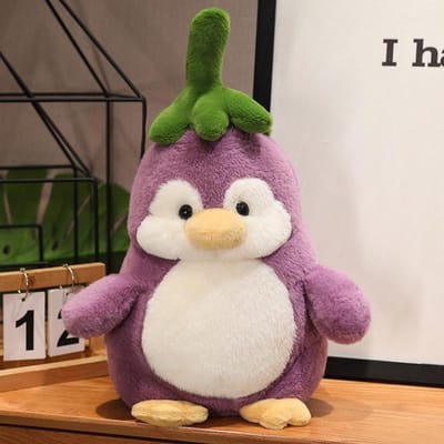 Nieuwe Pinguïn Baby Pluche Pop Creatief Transformeerbaar Speelgoed Aubergine Pinguïn Pop Meisje Verjaardagscadeau 28C m black