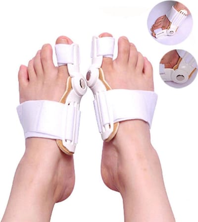 2 x Teen brace - Grote teenspalk - Teen Corrector - Hallux Valgus Nachtspalk - One size - Beide zijden