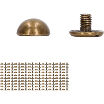 8mm 100 Sets Lederen Klinknagels Kit Draagbaar Kleine Ronde Paddenstoelvorm Harde Legering Geëlektroplateerd Decoratieve Lederen Klinknagels