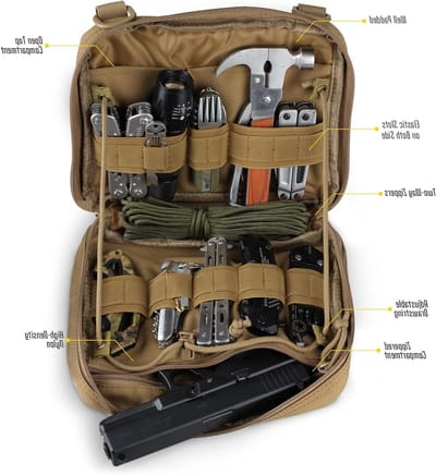 Medische EDC Utility Bag met Molle Pouch, Waterdichte 1000D Nylon Heuptas voor Hiking en Outdoor Activiteiten