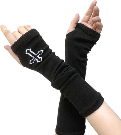 Hip Hop Punk Vingerwarmers met Duimopening - Lange Gothic Vrouwenhandschoenen voor Warmte en Comfort, Ideaal voor Koude Dagen en Modebewuste Stijl