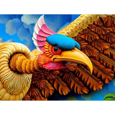 Diamant borduurwerk kleur vogel volledige boor diamant schilderij kruissteek sets foto's van steentjes 20X30CM blue