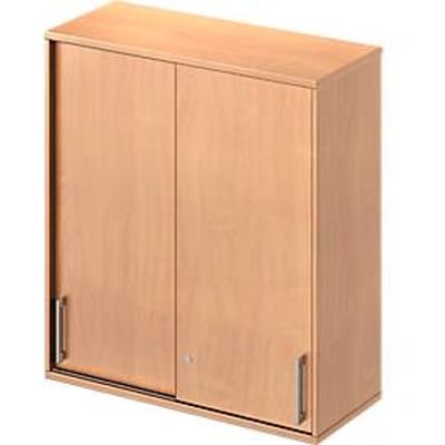 Schäfer Shop Genius Opzetkast met schuifdeuren TETRIS WOOD, 3 ordnerhoogten, B 1000 mm, beukenpatroon