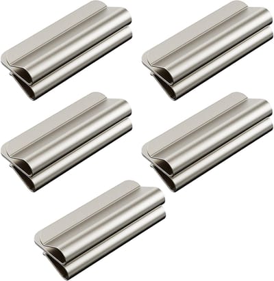 Magnetische gordijnclips - 5 stuks - Gemakkelijk gordijnen openen en sluiten - afneembare clips - boren niet nodig - Geschikt voor binnen- en buitengebruik - beschermt de privacy - Metaal - Afmetingen 3 x 1.5 cm